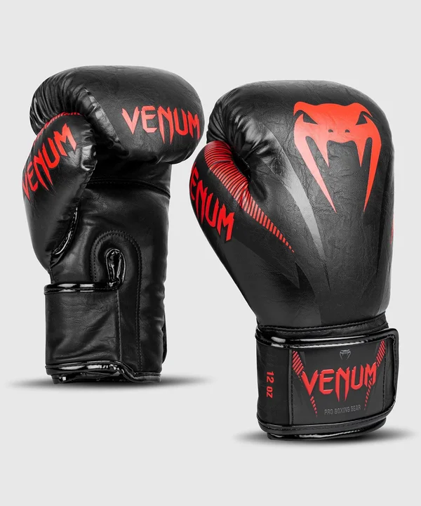 Venum Impact Boxing Gloves - Black/Red Black/Red - 8 oz