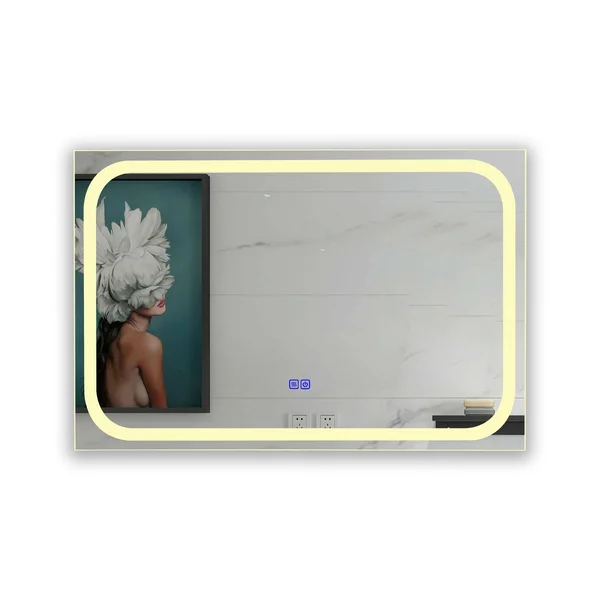 Frameless Back Lit LED Mirror - Silver