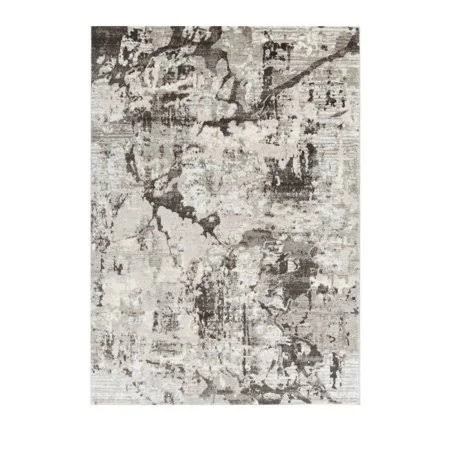 Allure Collection - Brown, Cream, Abstract Marble Soft Area Rug, Size: 8&x10&