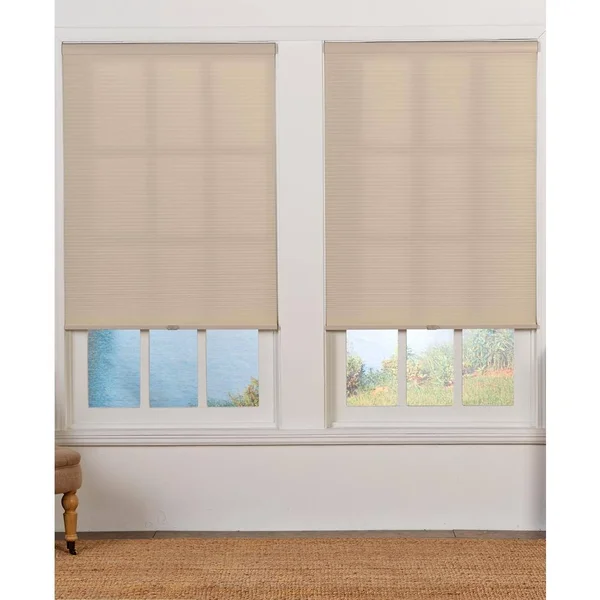 Perfect Lift Window Treatment Cut-to-Width Sand 1.5in Cordless Light Filter Double Cellular Shade-40.5in W x 72in L (Actual Size