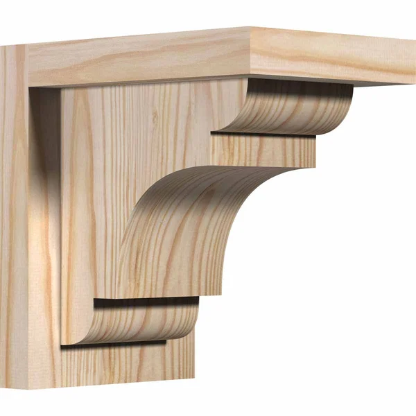 Ekena Millwork COR06X08X08NEB01SDF 5 1/2x22W x 8x22D x 8x22H New Brighton Smooth Corbel w/Backplate, Douglas Fir