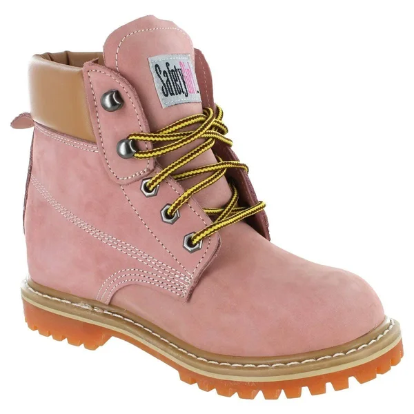 Safety Girl II Soft Toe Work Boots - Light Pink - 6M
