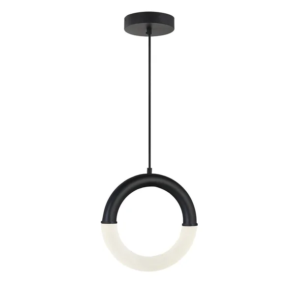Justice Design Group ACR-4203-FRST-MBLK Revolve 11 LED Pendant in Matte Black