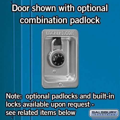 Salsbury Industries 63355BL-U 36 in. W x 66 in. H x 15 in. D Standard Metal Locker-Triple Tier-3 Wide-Blue-Unassembled