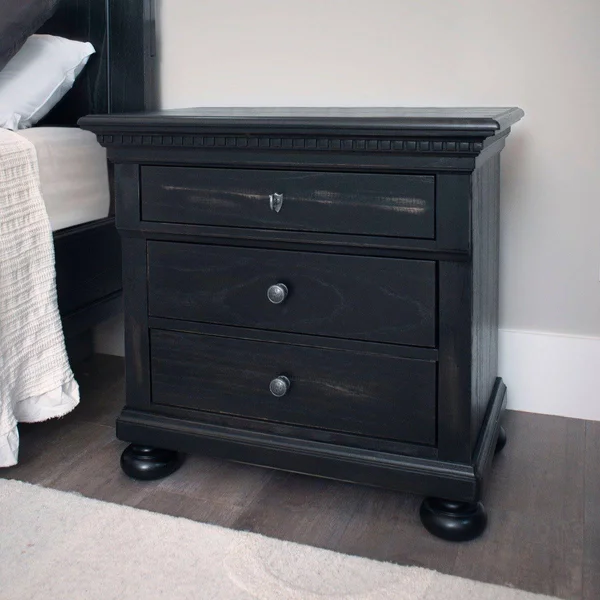 Abbyson Henderson 3 Drawer Nightstand