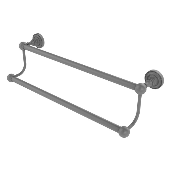 Allied Brass Dottingham Collection 18 inch Double Towel Bar Matte Gray