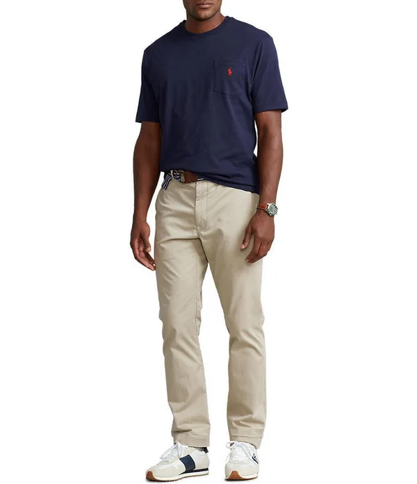 Polo Ralph Lauren Men's Big and Tall Pocket Cotton T-Shirt - Red