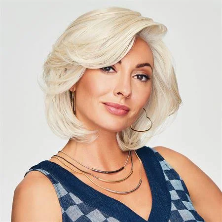 Blonde Upstage Mono Lace Front Wig Mid-Length Straight Wigs by Raquel Welch