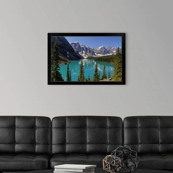 Moraine - Lake, Banff Nationalpark, Alberta, Canada, Black Framed Wall Art, 30x20, Great Big Canvas