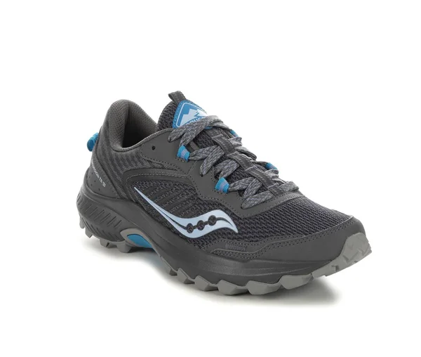 Women's Saucony Excursion TR 15 Trail Running Shoes in Grey/Blue/Silv Size 12 Wide