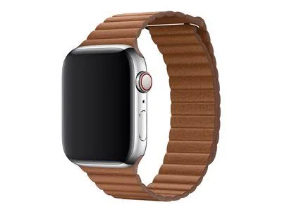 Apple Watch 44mm Saddle Brown Leather Loop - Large