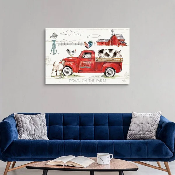 Down on The Farm II - Canvas Wall Art, 48x32, Great Big Canvas