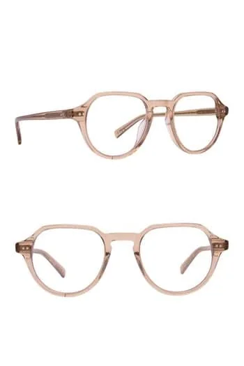 Diff Eyewear Men's Champagne Jazz Round Blue Light Glasses One Size