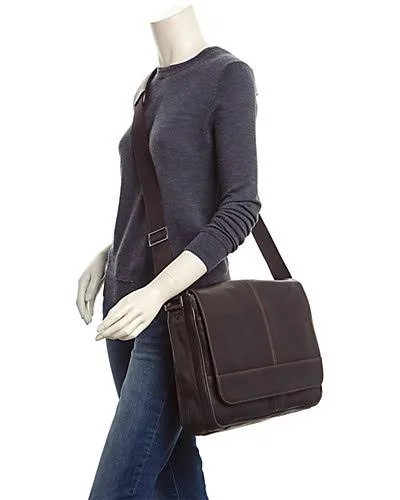 Kenneth Cole Reaction Leather Risky Business Messenger Bag - Brown