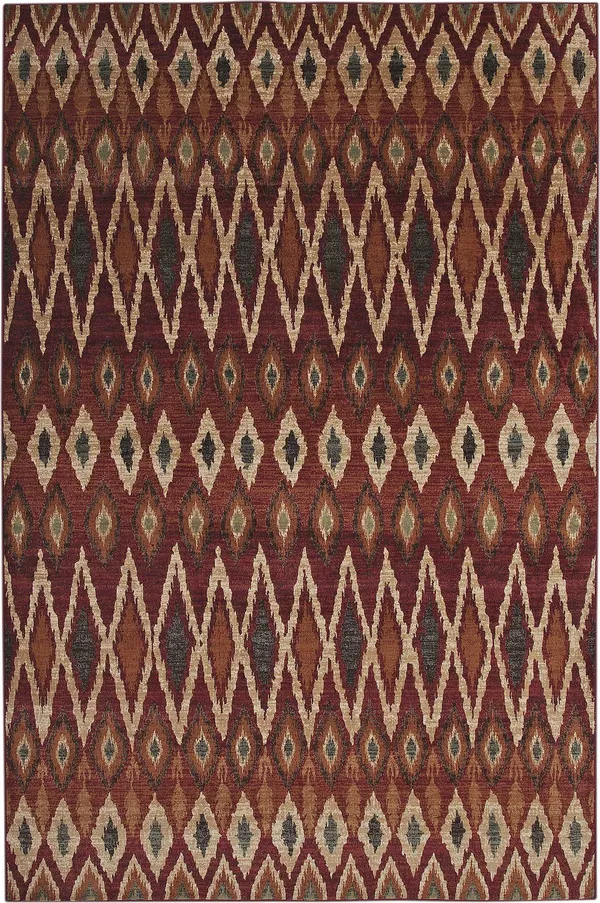 Abacasa 7021-5x8 Sonoma Backgammon Rust/Red Area Rug