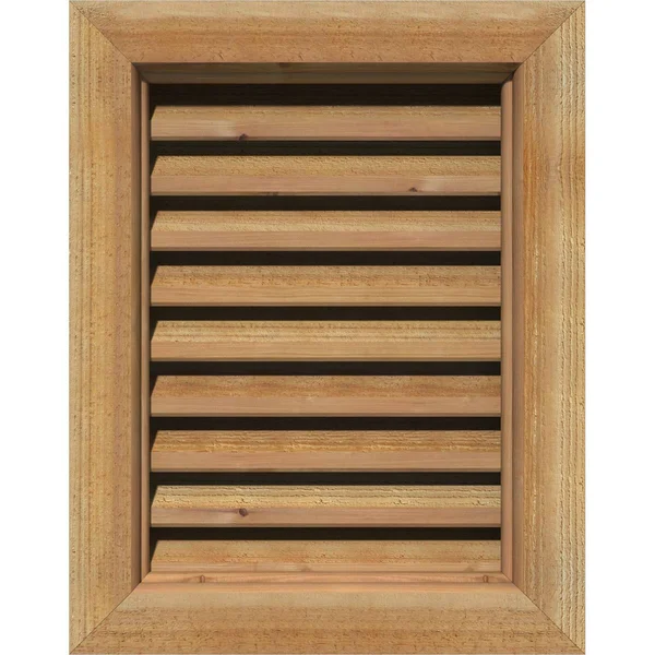 Ekena Millwork GVWVE20X2400RFUWR 20x22W x 24x22H Vertical Gable Vent (25x22W x 29x22H Frame Size): Unfinished, Functional, Rough