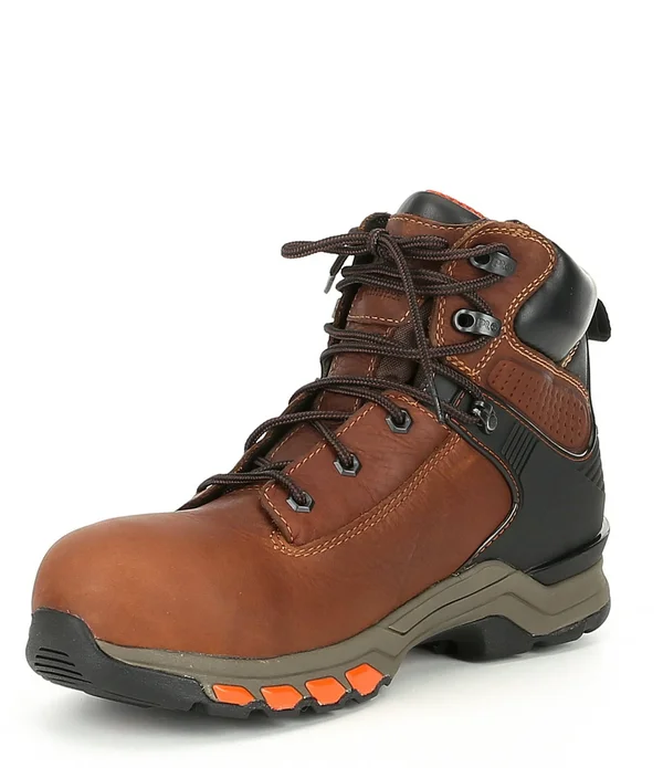 Timberland Pro Men's 6 in. Hypercharge Composite Toe Waterproof Work Boot, Black