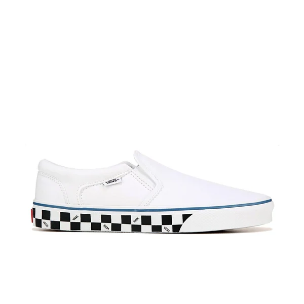Vans Asher Check Men's Skate Shoes - Size: 11, White