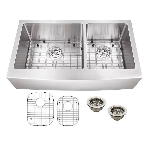 Soleil Double Bowl Farmhouse/Apron Kitchen Sink