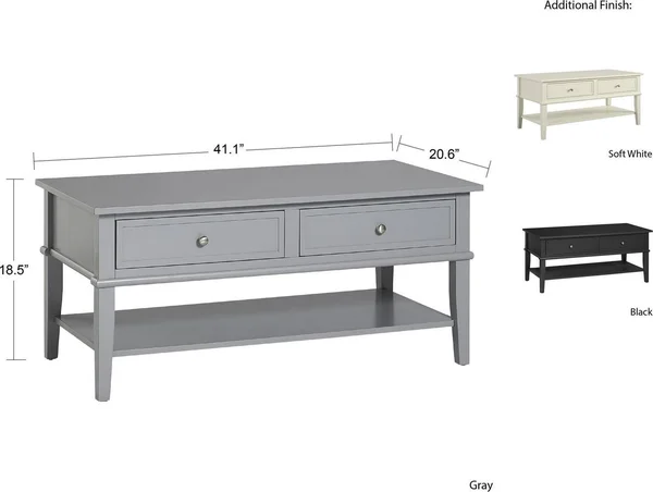 Desert Fields Eclectic Boho Coffee Table - Black - Black