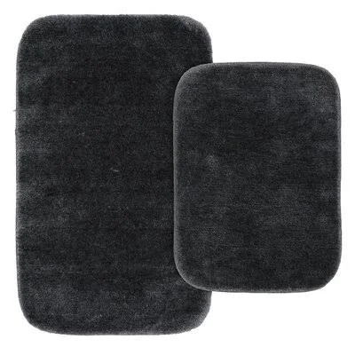 Fresnel Red Bath Rug Set Andover Mills Color: Dark Gray