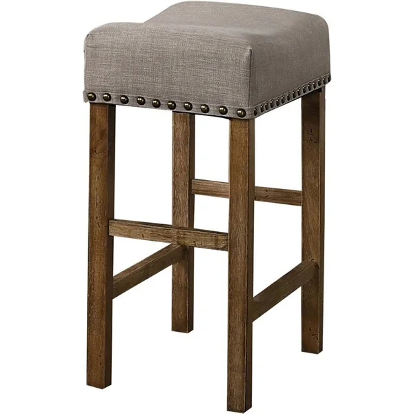Best Master Furniture Janet Driftwood Transitional Counterheight Stools - Set of 2