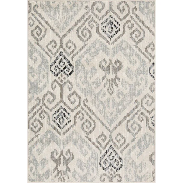 L Baiet RS214G46 Melody Geometric Rug Grey - 4 x 6 ft.