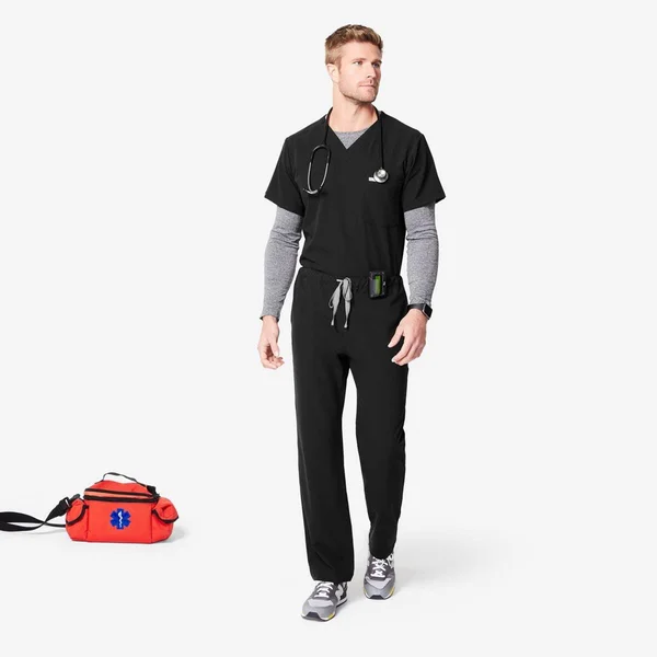 Figs Mens Black Pisco - Basic Scrub Pants