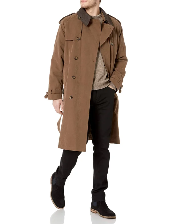 London Fog Men's Iconic Trench Coat - Size: 46 Regular, Beige