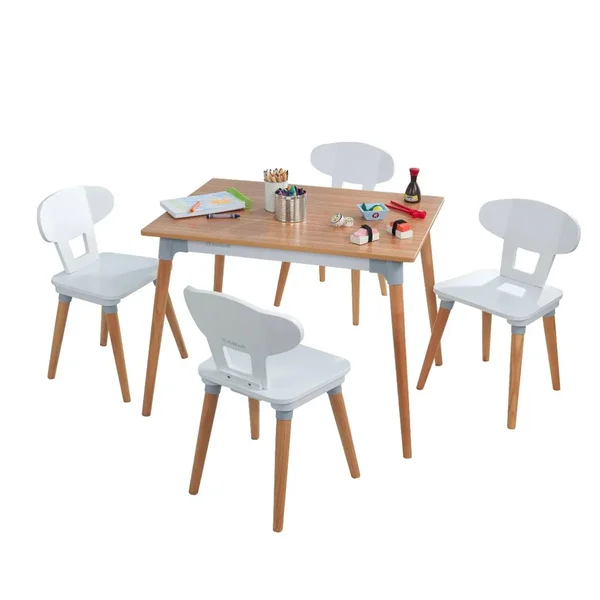 Mid-Century Kid Toddler Table & 4 Chair Set - Kidkraft 26196