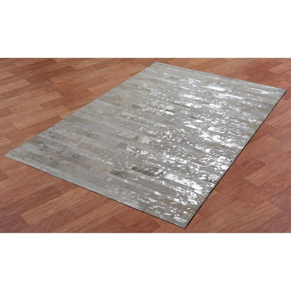 White Leather Hair-On Hide Matador Rug - White 2&6x22 x 8& Runner