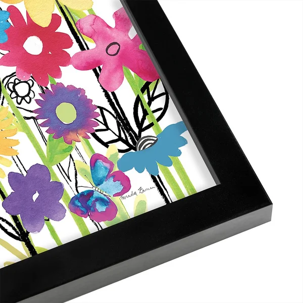Americanflat Floral Magic II by Farida Zaman Black Framed Print 16x20