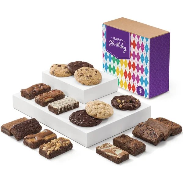 Birthday Cookie & Sprite Combo Gourmet Chocolate Gift Box by Fairytale Brownies