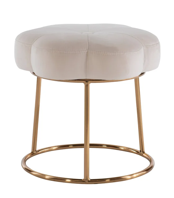 Linon Seraphina Accent Vanity Stool - White