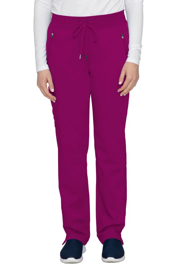 Purple Label by Healing Hands Women's Toni Yoga Scrub Pant - Wine - M - by allheart