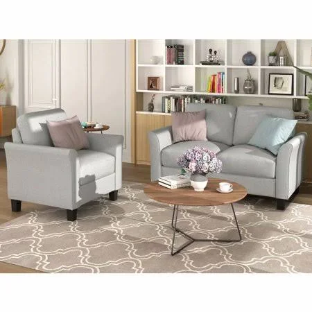 Sectional Sofa - Single Chair and Loveseat Sofa, 3 Person Sofa, Stylish and Modern Design, Perfect for Living Room Furniture Armr