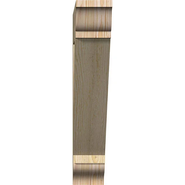 Ekena Millwork BKT04X22X22TRA01RDF Traditional Rough Sawn BRACKET, 4x22 Width x 22x22 Depth x 22x22 Height, Douglas Fir