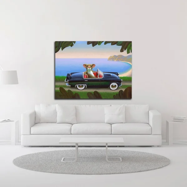 Tangletown Fine Art 18x22 x 24x22 Mouster by Chris Miles Print on Canvas