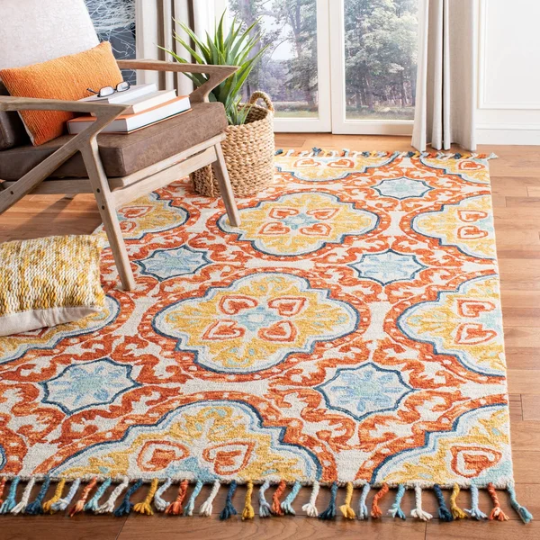 Safavieh Aspen 217 Beige/Rust 7& x 7& Square Area Rug