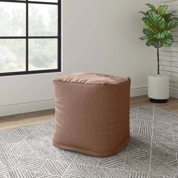 National Bernadette Square Outdoor Ottoman - Sunbrella Canvas Granite