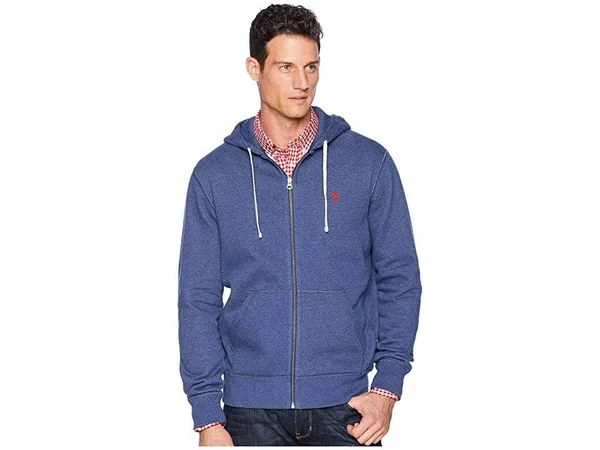 Polo Ralph Lauren Men's Fleece Hoodie - Rustic Navy Heather L