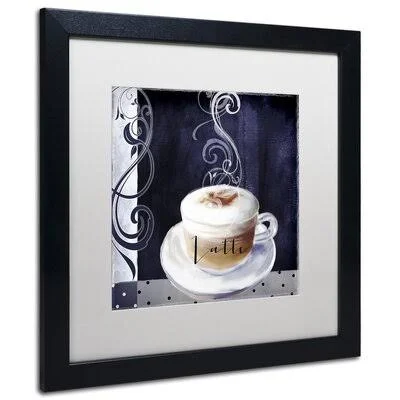 Trademark Fine Art &Cafe Blue II& by Color Bakery Framed Graphic Art - Mat Color: White - Size: 16x22 H x 16x22 W x 0.5x22 D