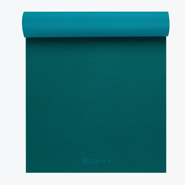 Gaiam 2-Color Yoga Mat - Navy/Pink, 3mm