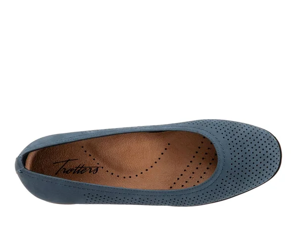 Trotters Women's Darcey Ballet Flat, Size: 11, Denim Leather