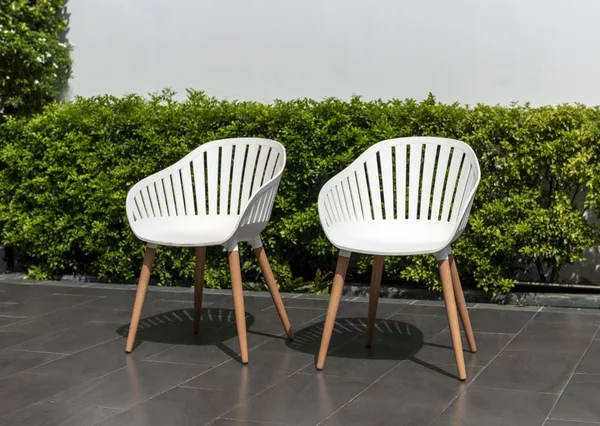 Amazonia Amazonia Set of 2 White Wood Frame Stationary Dining Chair(s) with White Solid Seat, CANN2WHTPAR