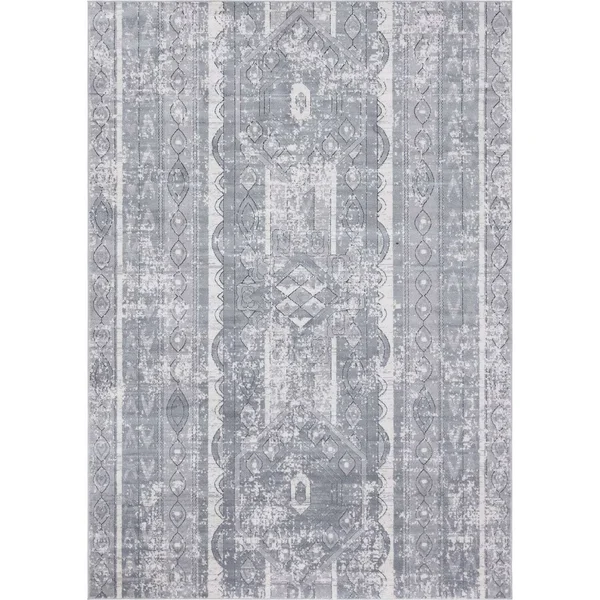 Porch & den Regatta Distressed Geometric Stripe Area Rug - 6& x 9& - Blue