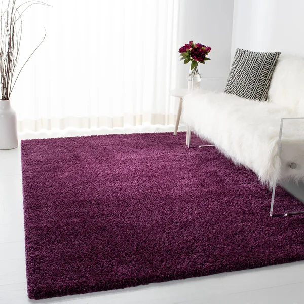 Safavieh August Shag Taupe 5 ft. x 5 ft. Round Solid Area Rug - Brown