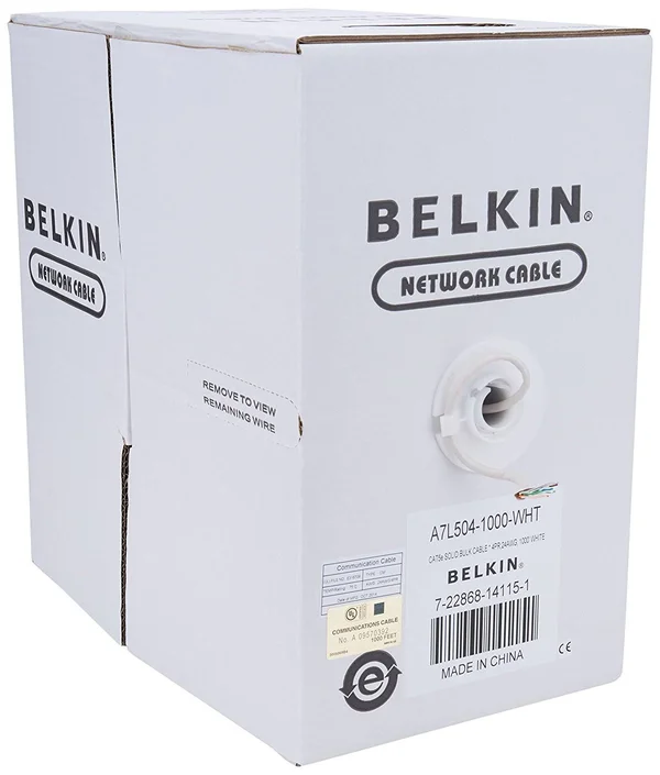 Belkin Cat5e Bulk Cable - 1000ft - Blue A7L504-1000-BLP