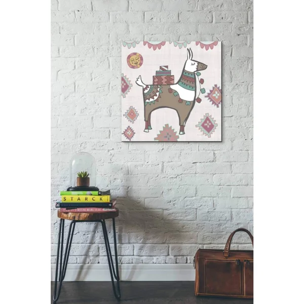 Epic Graffiti Playful Llamas I by Farida Zaman, Giclee Canvas Wall Art, 12x22X12x22 37x22 x 37x22