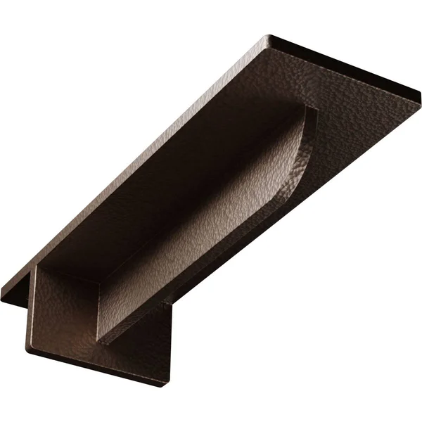 Ekena Millwork 3x22W x 10x22D x 2x22H Heaton Hidden Support Steel Bracket w/ 6x22 Support Depth, Hammered Dark Bronze